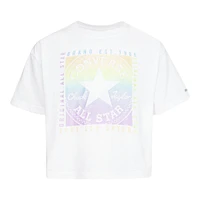 Converse Girls' Chuck Patch Glitter Boxy T Shirt