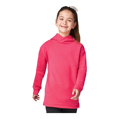 FWD Girls' Core Fleece Pullover Hooded Tunic