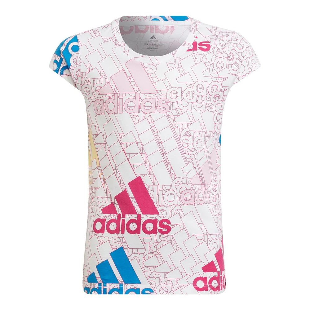 adidas Girls' Essential Big Logo T Shirt