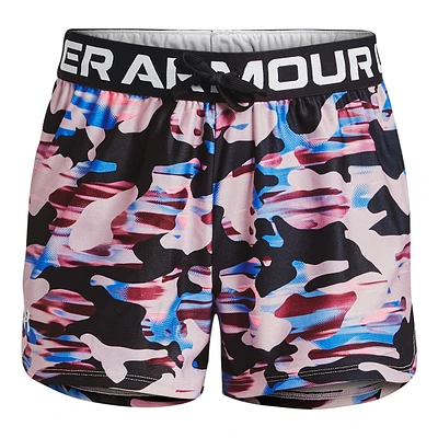 Under Armour Girls' Play Up Printed Camo Shorts