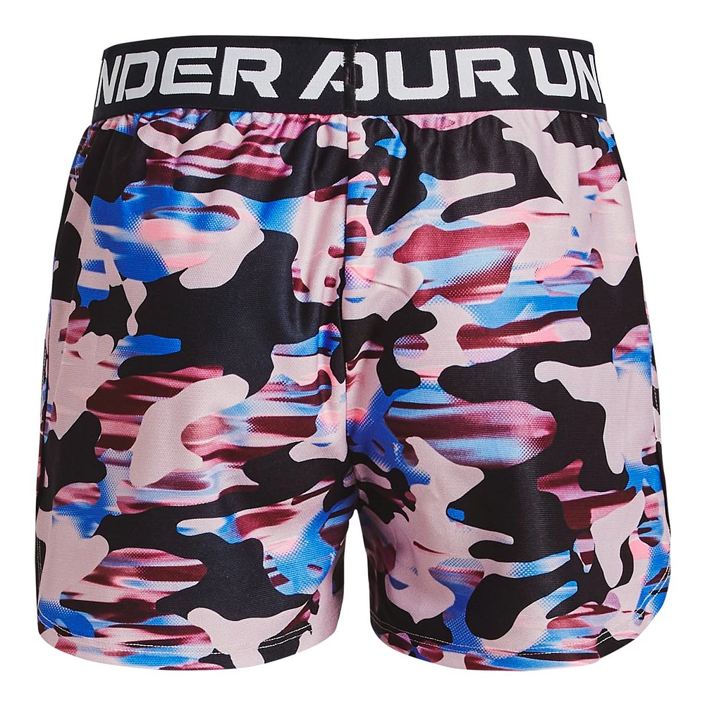 Under Armour Girls' Play Up Printed Camo Shorts