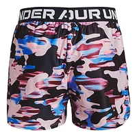 Under Armour Girls' Play Up Printed Camo Shorts