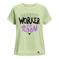 Under Armour Girls' Project Rock Hardest Worker T Shirt