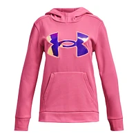 Under Armour Girls' Fleece Iridescent Big Logo Hoodie