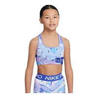 Nike Girls' Swoosh Camo Print Reversible Sports Bra