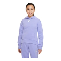 Nike Girls' Club Hoodie, Kids', Pullover, Fleece, Kangaroo Pocket