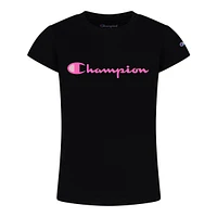 Champion Girls' Essentials Classic Script T Shirt