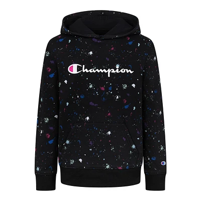 Champion Girls' Paint Splatter All Over Print Hoodie