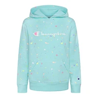 Champion Girls' Paint Splatter All Over Print Hoodie