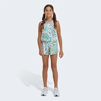 adidas Girls' All Over Print Waist Tank