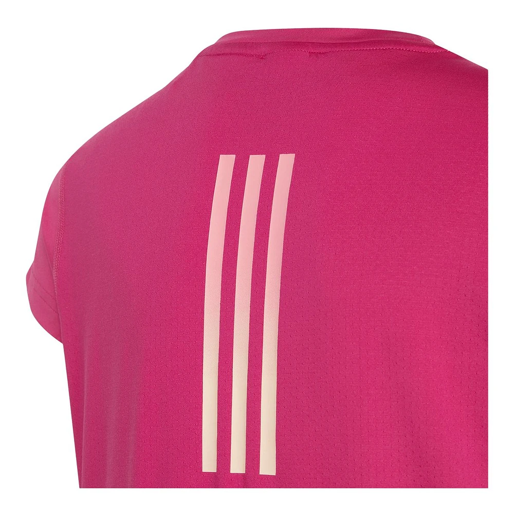 adidas Girls' TI 3-Stripe T Shirt