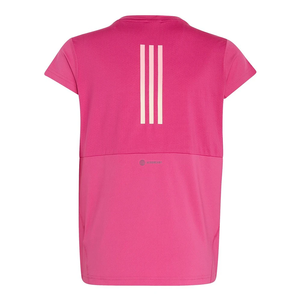 adidas Girls' TI 3-Stripe T Shirt