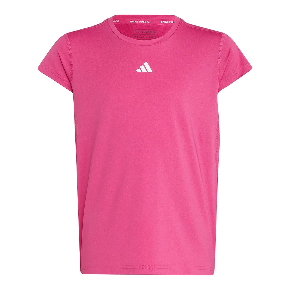 adidas Girls' TI 3-Stripe T Shirt