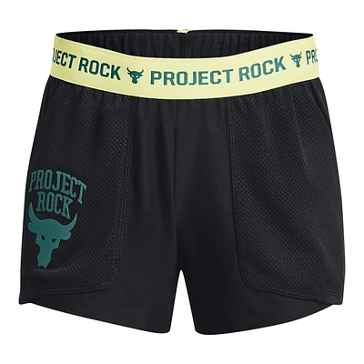 Under Armour Girls' Project Rock Play Up Shorts