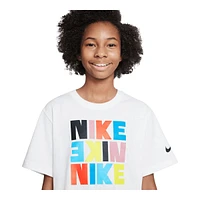 Nike Sportswear Girls' Boxy Print T Shirt