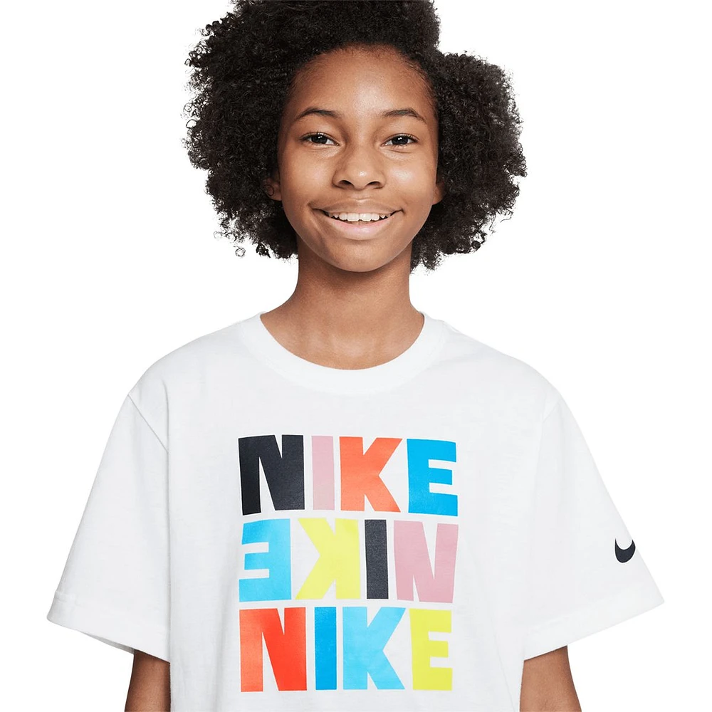 Nike Sportswear Girls' Boxy Print T Shirt