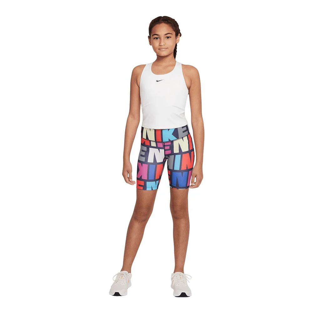 Nike Girls' Dri-FIT One Logo Print Shorts