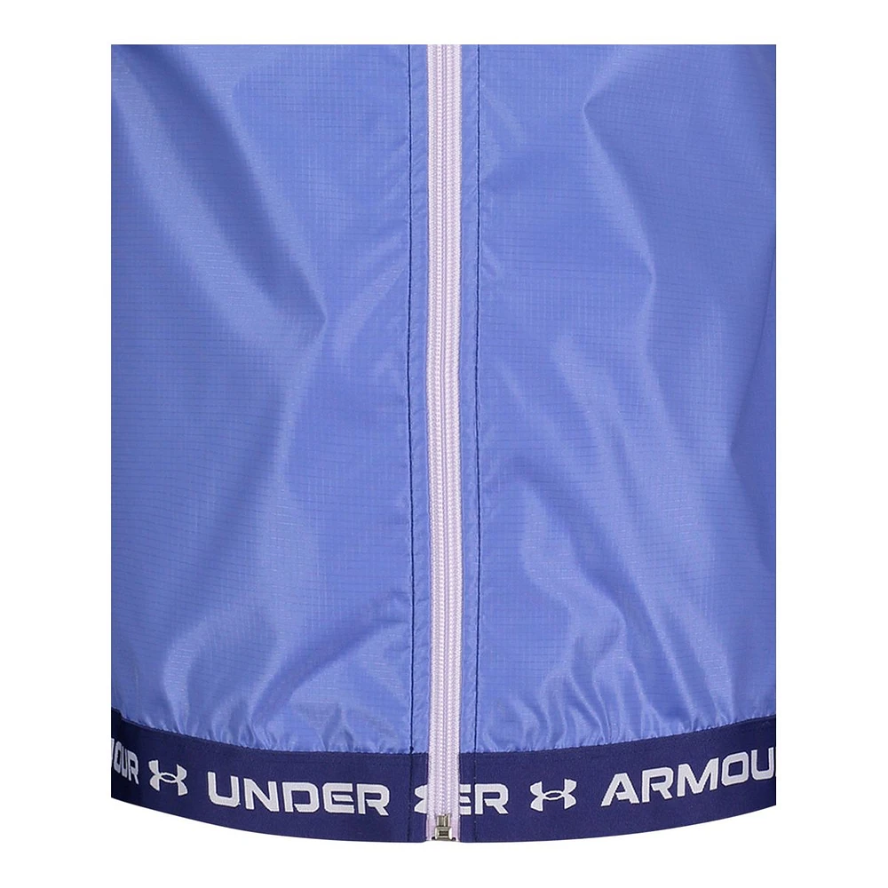 Under Armour Girls' Wintuck Logo Waist Windbreaker Jacket