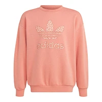 adidas Originals Girls' Animal Print Boyfriend Crew T Shirt