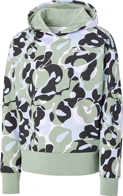 adidas Girls' All Over Print Loose Fit Hoodie