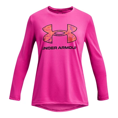 Under Armour Girls' Tech Big Logo Print Fill Long Sleeve Shirt