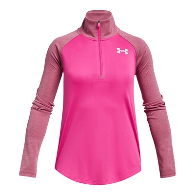 Under Armour Girls' Tech Graphic 1/2 Zip Long Sleeve Top