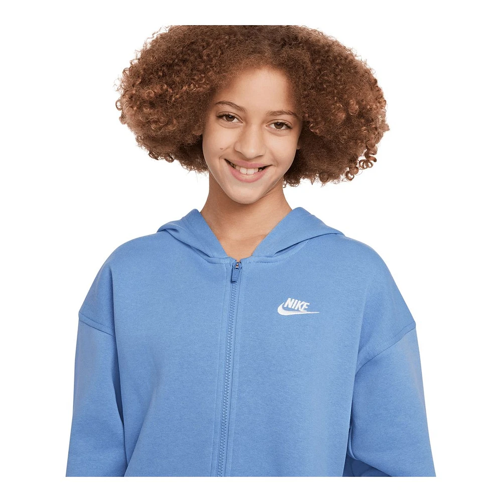 Nike Sportswear Girls' Plus Club Fleece Full Zip Hoodie