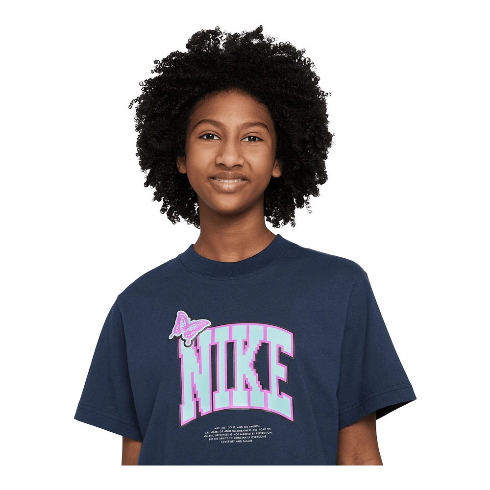 Nike Sportswear Girls' Boxy Butterfly T Shirt