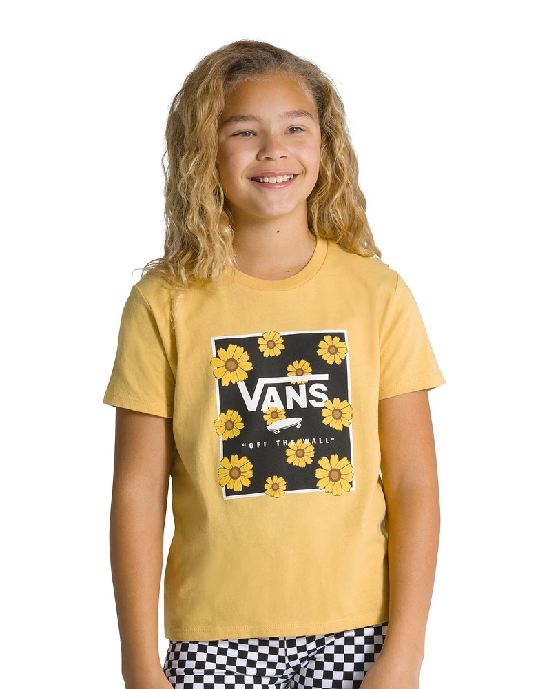 Vans Girls' Sunflower Animal Box T Shirt