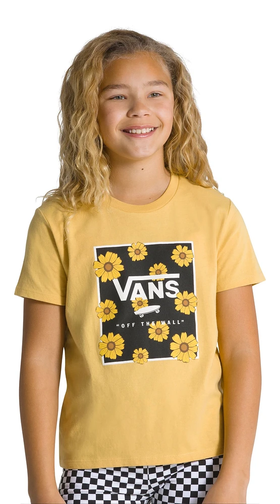 Vans Girls' Sunflower Animal Box T Shirt