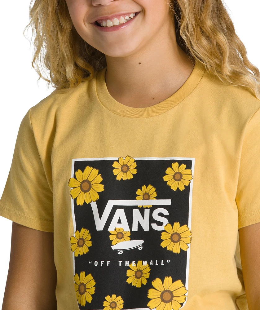 Vans Girls' Sunflower Animal Box T Shirt