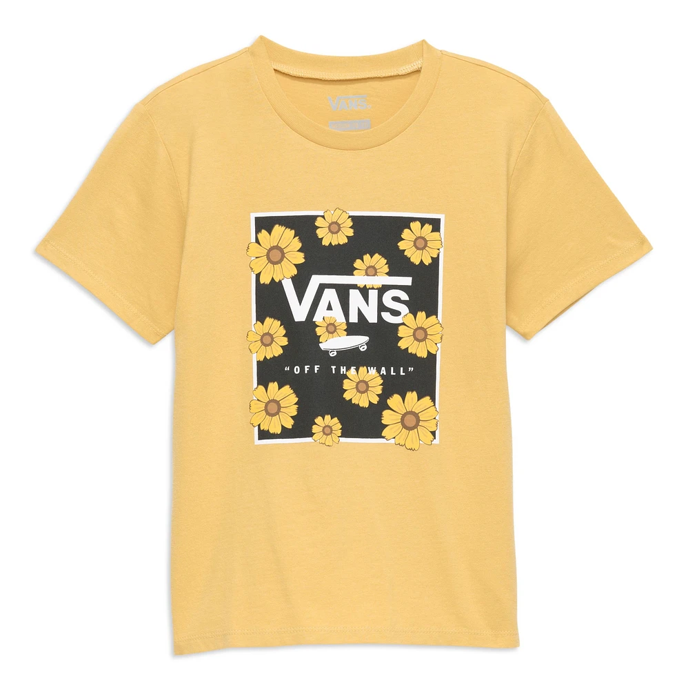 Vans Girls' Sunflower Animal Box T Shirt