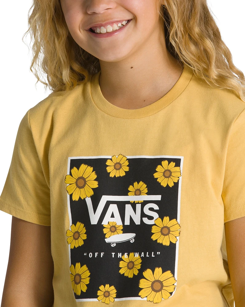 Vans Girls' Sunflower Animal Box T Shirt