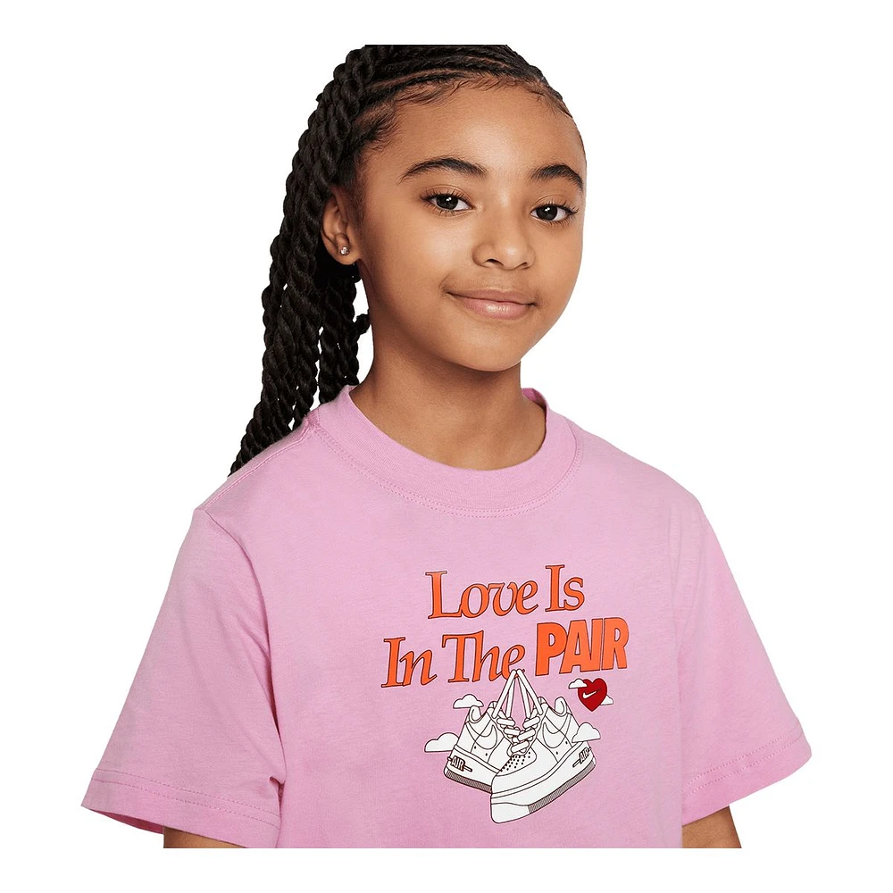 Nike Sportswear Girls' Boxy Love Pair T Shirt