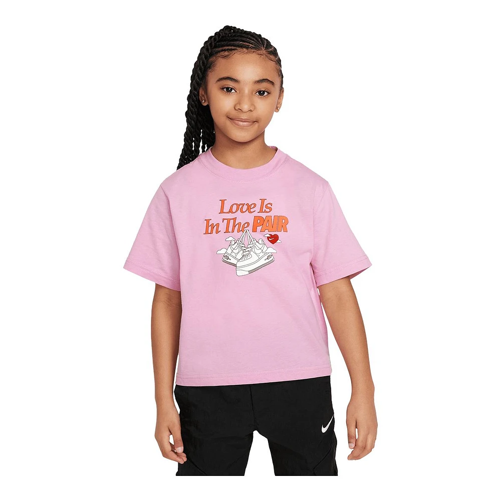 Nike Sportswear Girls' Boxy Love Pair T Shirt