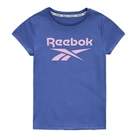 Reebok Girls' Lockup T Shirt And Stripe Shorts Set