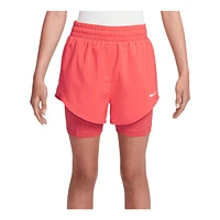 Nike Girls' Dri-FIT One 2-in-1 3" Shorts