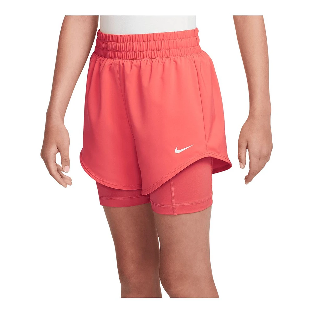 Nike Girls' Dri-FIT One 2-in-1 3" Shorts