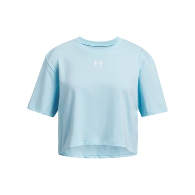 Under Armor Girls' Crop Sportstyle Logo T Shirt