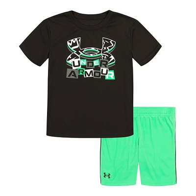 Under Armour Toddler Boys' Graffitti Logo T Shirt And Short Set