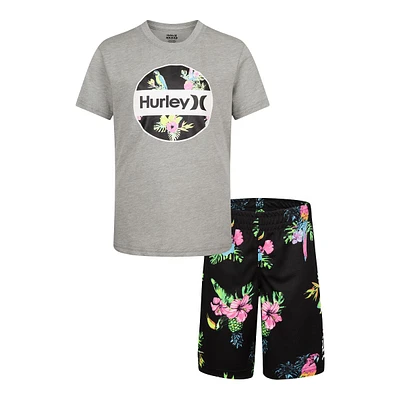 Hurley Boys' Toddler Birds T Shirt And Shorts Set