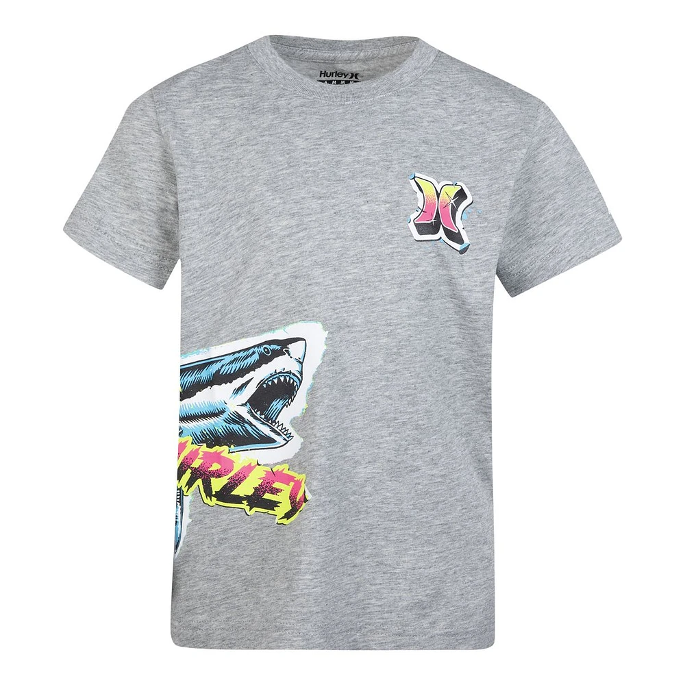 Hurley Boys' 4-7 Street Shark Wrap T Shirt