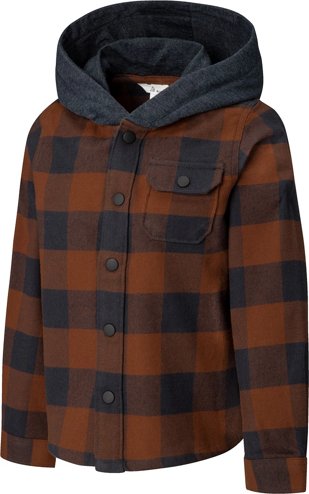 Ripzone Boys' 2-6 Hideout Hooded Flannel Shirt