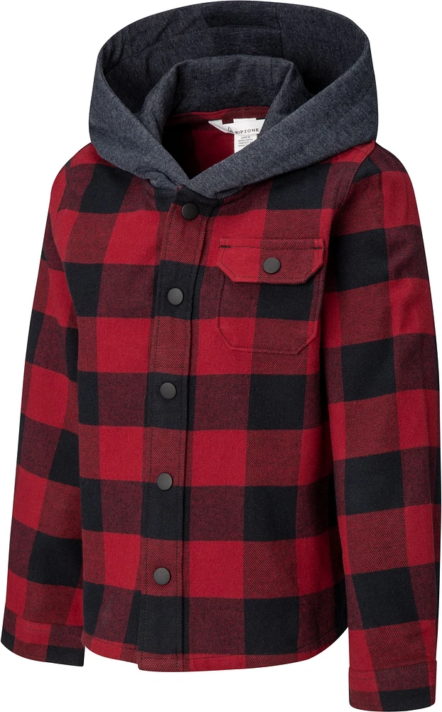 Ripzone Boys' 2-6 Hideout Hooded Flannel Shirt