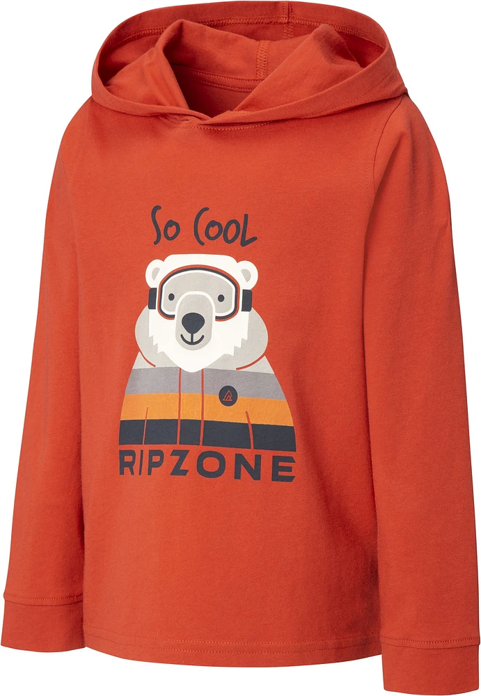 Ripzone Toddler Boys’ 2-6 Ralph Graphic Hooded Long Sleeve Shirt