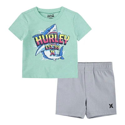 Hurley Kids' Woven T Shirt and Short Set