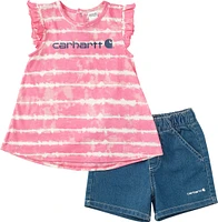 Carhartt Toddler Girls' 2-4 Tie Dye Stripe Set