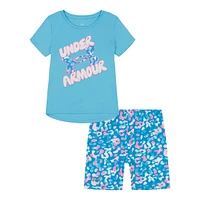 Under Armour Toddler Girls' 4-6X Core Bubble Bike Shorts Set