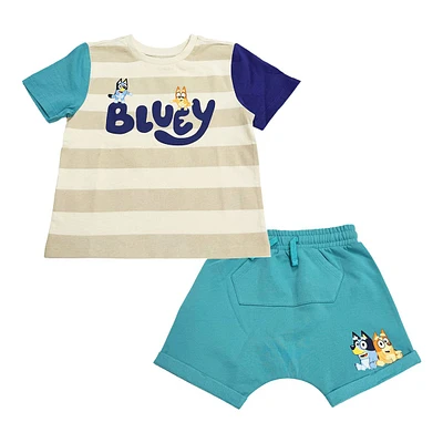 Character Toddler Boys' 2-7 Bluey T Shirt And Shorts Set