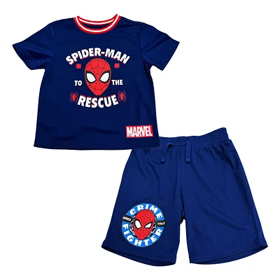 Character Toddler Boys' 2-7 Spiderman T Shirt And Shorts Set